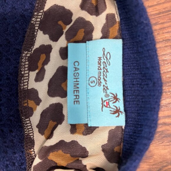 LETARTE Cashmere Waffle Mesh Sweater Size Small - Picture 7 of 7